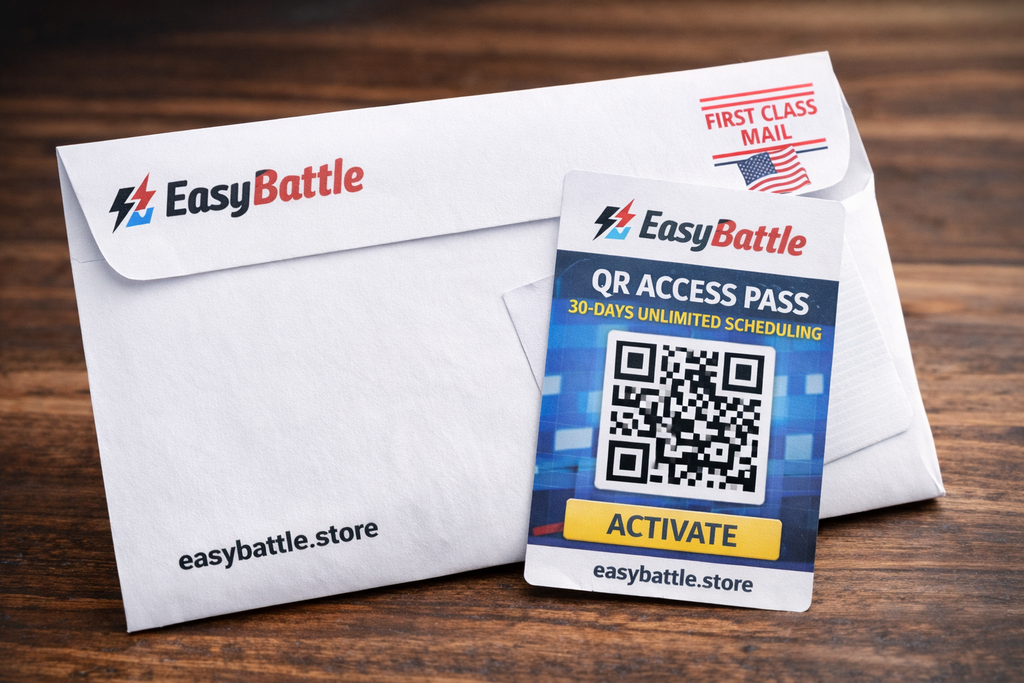 EasyBattle QR Access Pass (30 Days) | Unlimited Battle Scheduling